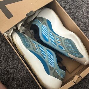 Adidas Aqua and White Athletic Shoes